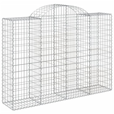 vidaXL Συρματοκιβώτια Τοξωτά 14 τεμ. 200x50x140/160 εκ. Γαλβαν. Ατσάλι