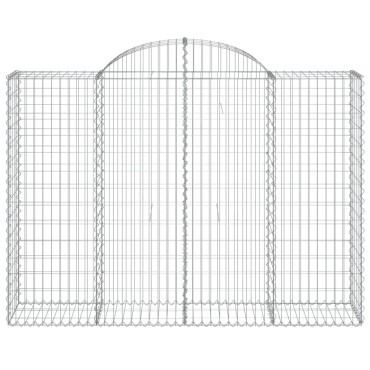 vidaXL Συρματοκιβώτια Τοξωτά 15 τεμ. 200x50x140/160 εκ. Γαλβαν. Ατσάλι
