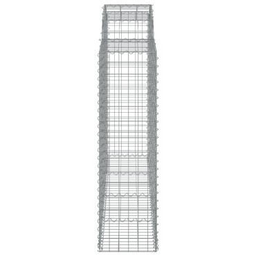 vidaXL Συρματοκιβώτια Τοξωτά 15 τεμ. 200x50x140/160 εκ. Γαλβαν. Ατσάλι