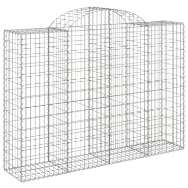 vidaXL Συρματοκιβώτια Τοξωτά 20 τεμ. 200x50x140/160 εκ. Γαλβαν. Ατσάλι