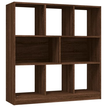 vidaXL Βιβλιοθήκη Καφέ Δρυς 97,5x29,5x100cm Επεξεργασμένο Ξύλο 1 τεμ.