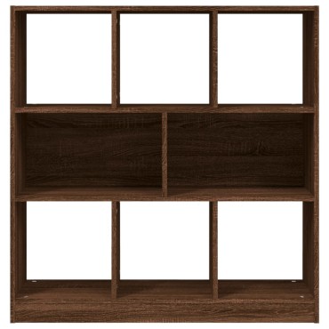 vidaXL Βιβλιοθήκη Καφέ Δρυς 97,5x29,5x100cm Επεξεργασμένο Ξύλο 1 τεμ.
