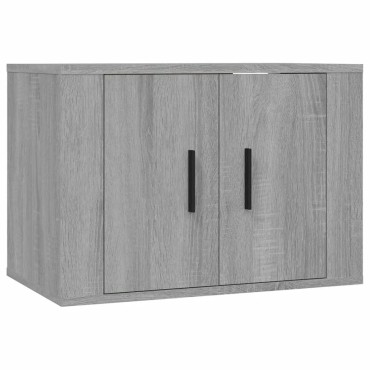 vidaXL Έπιπλα Τηλεόρασης Επιτοίχια 2 τεμ. Γκρι Sonoma 57x34,5x40cm