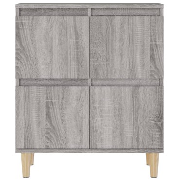 vidaXL Ντουλάπι 2 τεμ. Γκρι Sonoma 60x35x70cm από Επεξεργασμένο Ξύλο