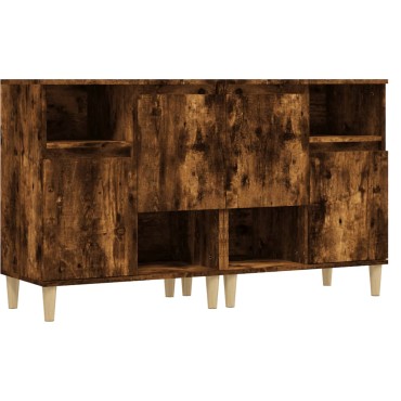 vidaXL Ντουλάπια 2 τεμ. Καπνιστή Δρυς 60x35x70cm Επεξεργασμένο Ξύλο