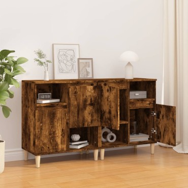 vidaXL Ντουλάπια 2 τεμ. Καπνιστή Δρυς 60x35x70cm Επεξεργασμένο Ξύλο