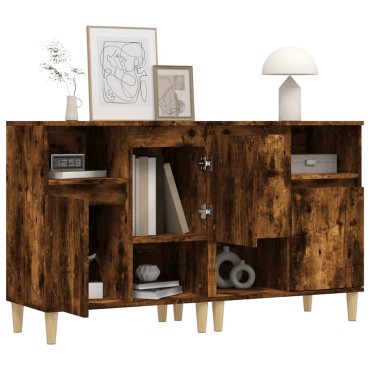 vidaXL Ντουλάπια 2 τεμ. Καπνιστή Δρυς 60x35x70cm Επεξεργασμένο Ξύλο