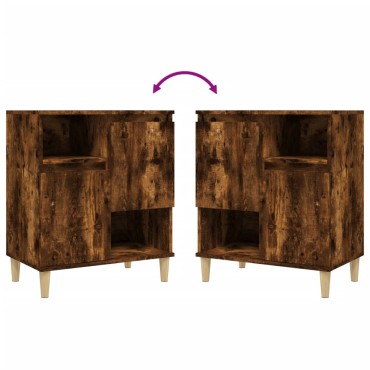 vidaXL Ντουλάπια 2 τεμ. Καπνιστή Δρυς 60x35x70cm Επεξεργασμένο Ξύλο