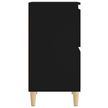 vidaXL Ντουλάπια 2 τεμ. Μαύρα 60x35x70cm Επεξεργασμένο Ξύλο