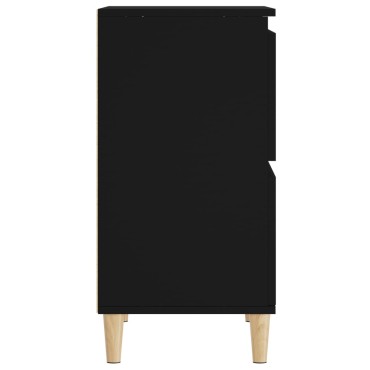 vidaXL Ντουλάπια 3 τεμ. Μαύρα 60x35x70cm Επεξεργασμένο Ξύλο