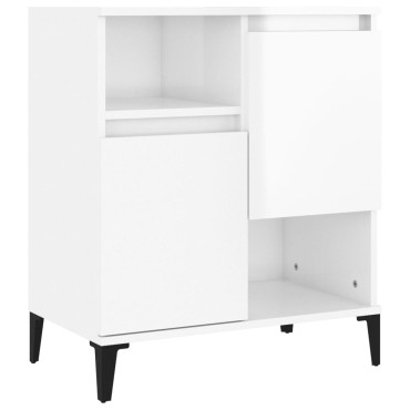 vidaXL Ντουλάπια 3 τεμ. Γυαλιστ. Λευκό 60x35x70cm Επεξεργασμένο Ξύλο