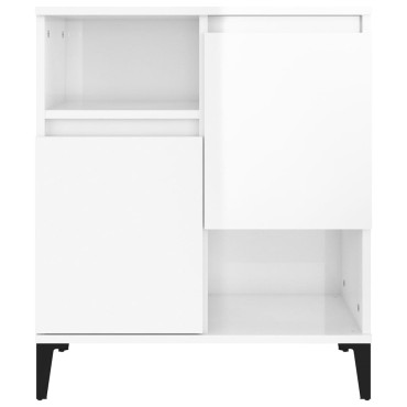 vidaXL Ντουλάπια 3 τεμ. Γυαλιστ. Λευκό 60x35x70cm Επεξεργασμένο Ξύλο