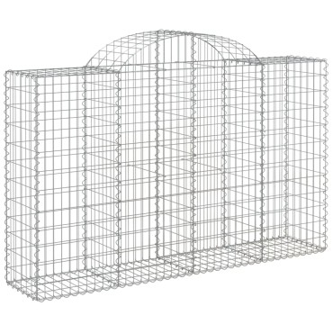vidaXL Συρματοκιβώτια Τοξωτά 11 τεμ. 200x50x120/140 εκ. Γαλβαν. Ατσάλι