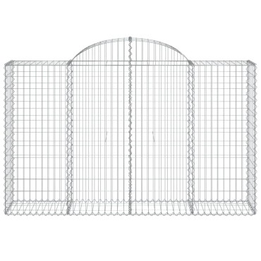 vidaXL Συρματοκιβώτια Τοξωτά 20 τεμ. 200x50x120/140 εκ. Γαλβαν. Ατσάλι