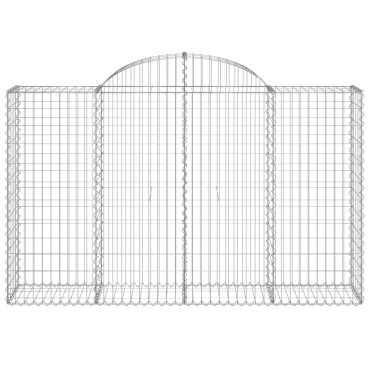 vidaXL Συρματοκιβώτια Τοξωτά 30 τεμ. 200x50x120/140 εκ. Γαλβαν. Ατσάλι