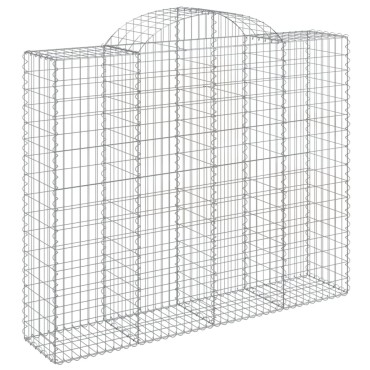 vidaXL Συρματοκιβώτια Τοξωτά 11 τεμ. 200x50x160/180 εκ. Γαλβαν. Ατσάλι