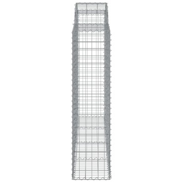 vidaXL Συρματοκιβώτια Τοξωτά 10 τεμ. 200x50x160/180 εκ. Γαλβαν. Ατσάλι
