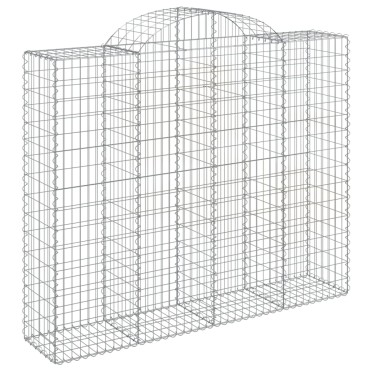 vidaXL Συρματοκιβώτια Τοξωτά 14 τεμ. 200x50x160/180 εκ. Γαλβαν. Ατσάλι