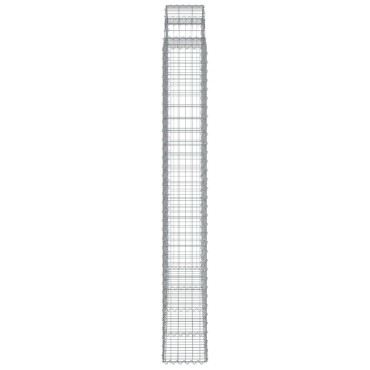 vidaXL Συρματοκιβώτια Τοξωτά 4 τεμ. 200x30x220/240 εκ. Γαλβαν. Ατσάλι