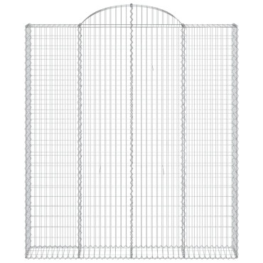 vidaXL Συρματοκιβώτια Τοξωτά 5 τεμ. 200x30x220/240 εκ. Γαλβαν. Ατσάλι