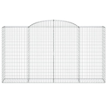 vidaXL Συρματοκιβώτια Τοξωτά 6 τεμ. 300x50x160/180 εκ. Γαλβαν. Ατσάλι