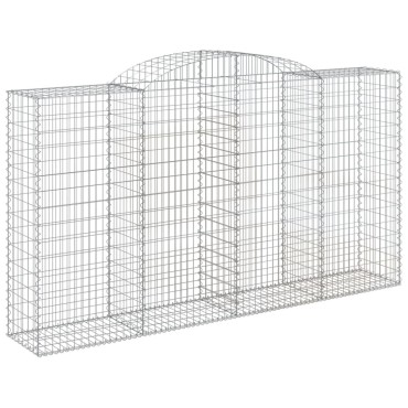 vidaXL Συρματοκιβώτια Τοξωτά 10 τεμ. 300x50x160/180 εκ. Γαλβαν. Ατσάλι