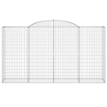 vidaXL Συρματοκιβώτια Τοξωτά 11 τεμ. 300x50x160/180 εκ. Γαλβαν. Ατσάλι
