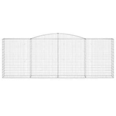 vidaXL Συρματοκιβώτια Τοξωτά 15 τεμ. 400x50x140/160 εκ. Γαλβαν. Ατσάλι