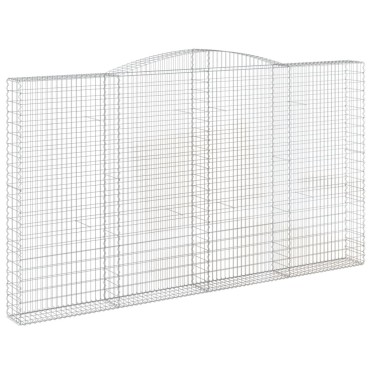 vidaXL Συρματοκιβώτια Τοξωτά 6 τεμ. 400x30x220/240 εκ. Γαλβαν. Ατσάλι