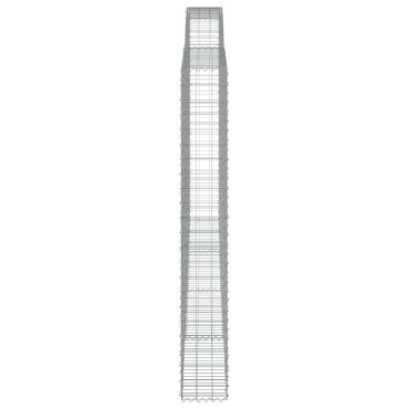 vidaXL Συρματοκιβώτια Τοξωτά 5 τεμ. 400x30x220/240 εκ. Γαλβαν. Ατσάλι