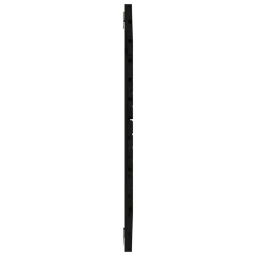 vidaXL Κεφαλάρι Τοίχου Μαύρο 141x3x91,5cm από Μασίφ Ξύλο Πεύκου 1 τεμ.