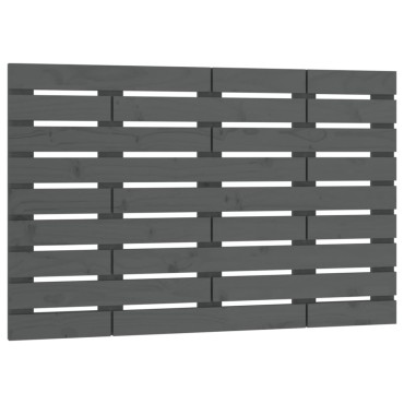 vidaXL Κεφαλάρι Τοίχου Γκρι 106x3x63cm από Μασίφ Ξύλο Πεύκου 1 τεμ.
