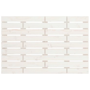 vidaXL Κεφαλάρι Τοίχου Λευκό 81x3x63cm από Μασίφ Ξύλο Πεύκου 1 τεμ.