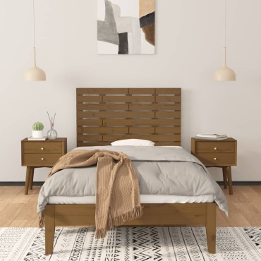 vidaXL Κεφαλάρι Τοίχου Μελί 81x3x63cm από Μασίφ Ξύλο Πεύκου 1 τεμ.