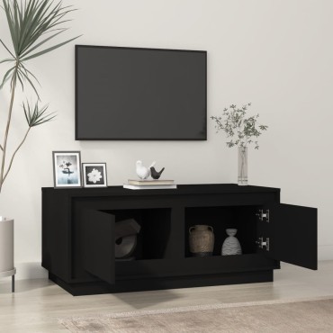 vidaXL Τραπεζάκι Σαλονιού Μαύρο 102x50x44cm από Επεξεργασμένο Ξύλο 1 τεμ.