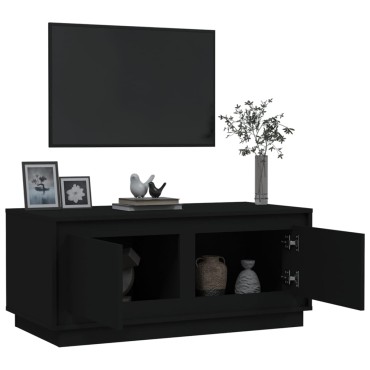 vidaXL Τραπεζάκι Σαλονιού Μαύρο 102x50x44cm από Επεξεργασμένο Ξύλο 1 τεμ.