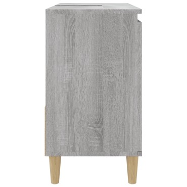 vidaXL Ντουλάπι Μπάνιου Γκρι Sonoma 65x33x60cm Επεξεργασμένο Ξύλο 1 τεμ.
