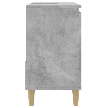 vidaXL Ντουλάπι Μπάνιου Γκρι Σκυροδέματος 65x33x60cm Επεξ. Ξύλο 1 τεμ.
