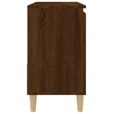 vidaXL Ντουλάπι Μπάνιου Καφέ Δρυς 65x33x60cm Επεξεργασμένο Ξύλο 1 τεμ.