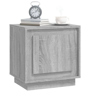 vidaXL Κομοδίνα 2 τεμ. Γκρι Sonoma 44x35x45cm από Επεξεργασμένο Ξύλο