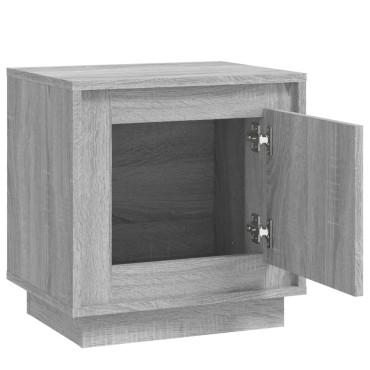 vidaXL Κομοδίνα 2 τεμ. Γκρι Sonoma 44x35x45cm από Επεξεργασμένο Ξύλο