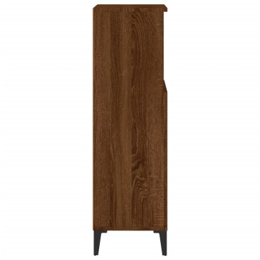 vidaXL Ντουλάπι Μπάνιου Καφέ Δρυς 30x30x100cm Επεξεργασμένο Ξύλο 1 τεμ.