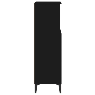 vidaXL Ντουλάπι Μπάνιου Μαύρο 30x30x100cm Επεξεργασμένο Ξύλο