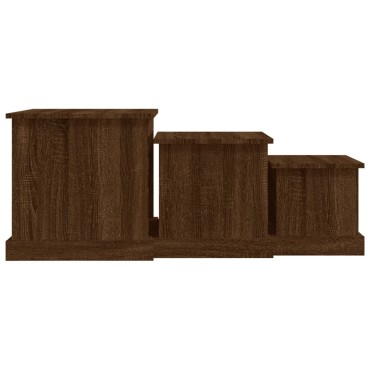 vidaXL Τραπεζάκια Σαλονιού 3 τεμ. Brown Oak Επεξ. Ξύλο 48x45x45cm