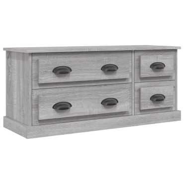 vidaXL Έπιπλο Τηλεόρασης Γκρι Sonoma 100x35,5x45cm Επεξ. Ξύλο