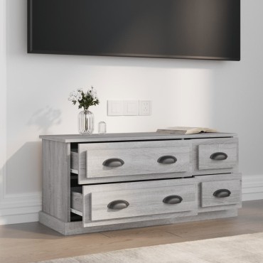 vidaXL Έπιπλο Τηλεόρασης Γκρι Sonoma 100x35,5x45cm Επεξ. Ξύλο