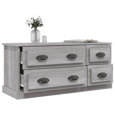 vidaXL Έπιπλο Τηλεόρασης Γκρι Sonoma 100x35,5x45cm Επεξ. Ξύλο
