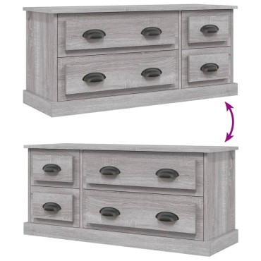 vidaXL Έπιπλο Τηλεόρασης Γκρι Sonoma 100x35,5x45cm Επεξ. Ξύλο