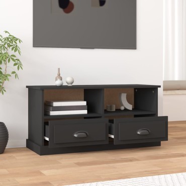 vidaXL Έπιπλο Τηλεόρασης Μαύρο 93x35,5x45cm Επεξεργασμένο Ξύλο