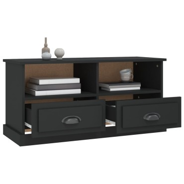 vidaXL Έπιπλο Τηλεόρασης Μαύρο 93x35,5x45cm Επεξεργασμένο Ξύλο
